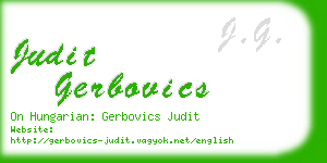 judit gerbovics business card